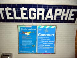 La rue du T�l�graphe est l'ancien chemin de...